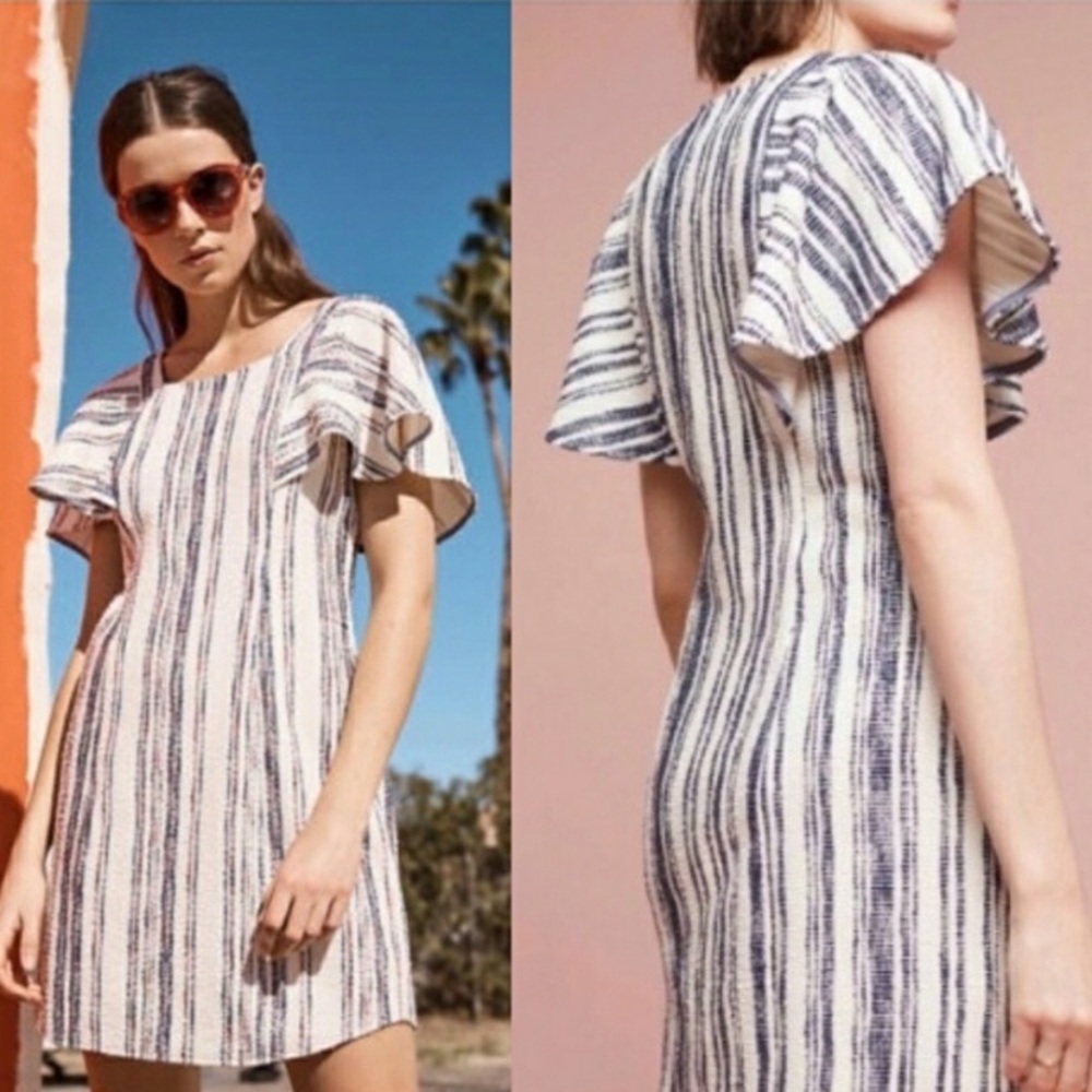 Anthropologie Akemi +Kin Stripped Jovanie Dress